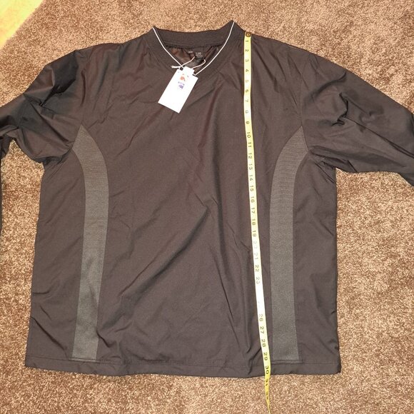 North End 88132 Men's Golf Unlined V-neck Wind Shirt/Windbreaker NWT,XL,Black - Picture 13 of 14